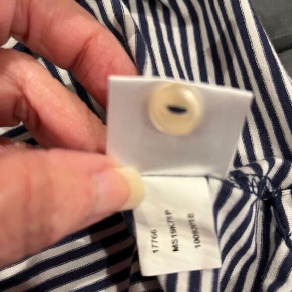 Peter Millar Men's Currahee Club Black and White Striped Golf Shirt Size Small - Picture 5 of 9